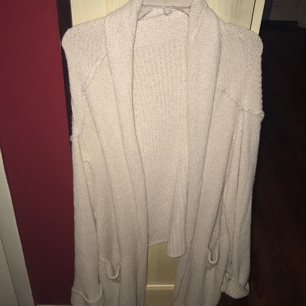 Free People low tide cream cardigan sweater